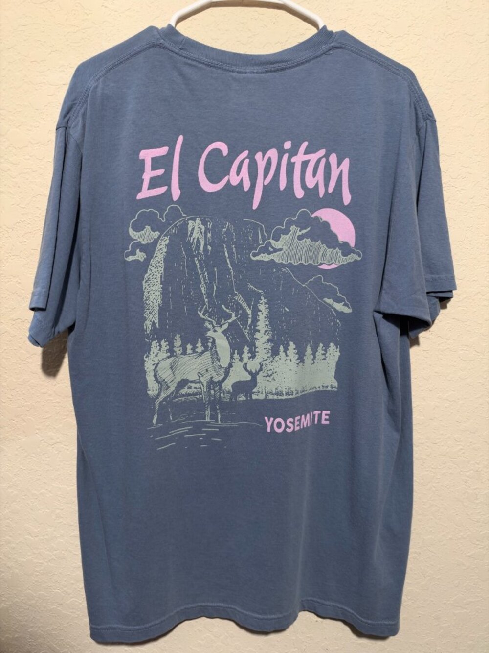Comfort Colors El Capitan Yosemite Graphic T-Shirt Blue Men's L
